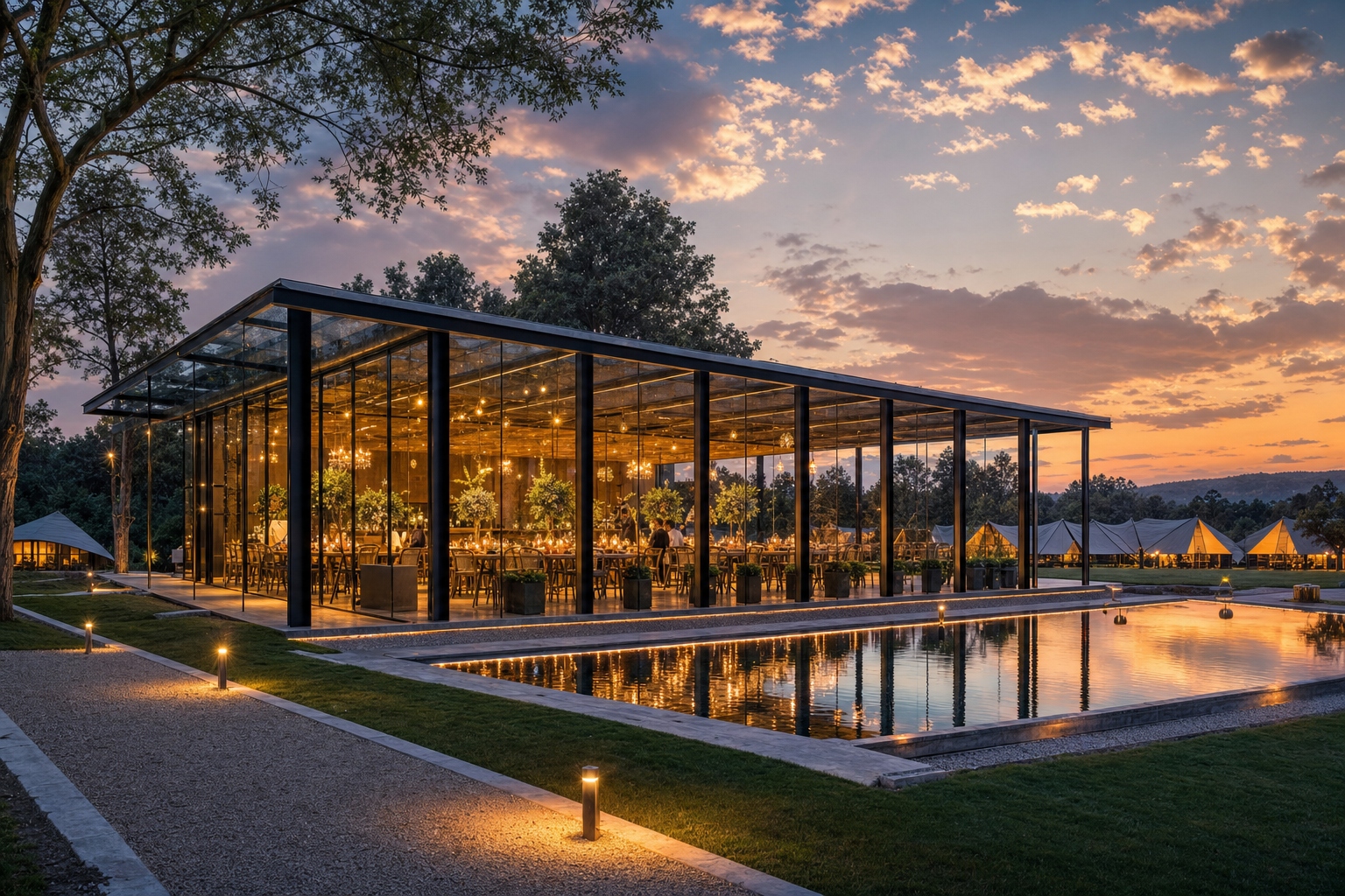 Премиальный зимний сад Glass Pavilion by Quartz